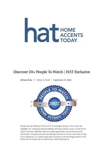 Discover 20+ People to Watch, Home Accents Today, September 2022